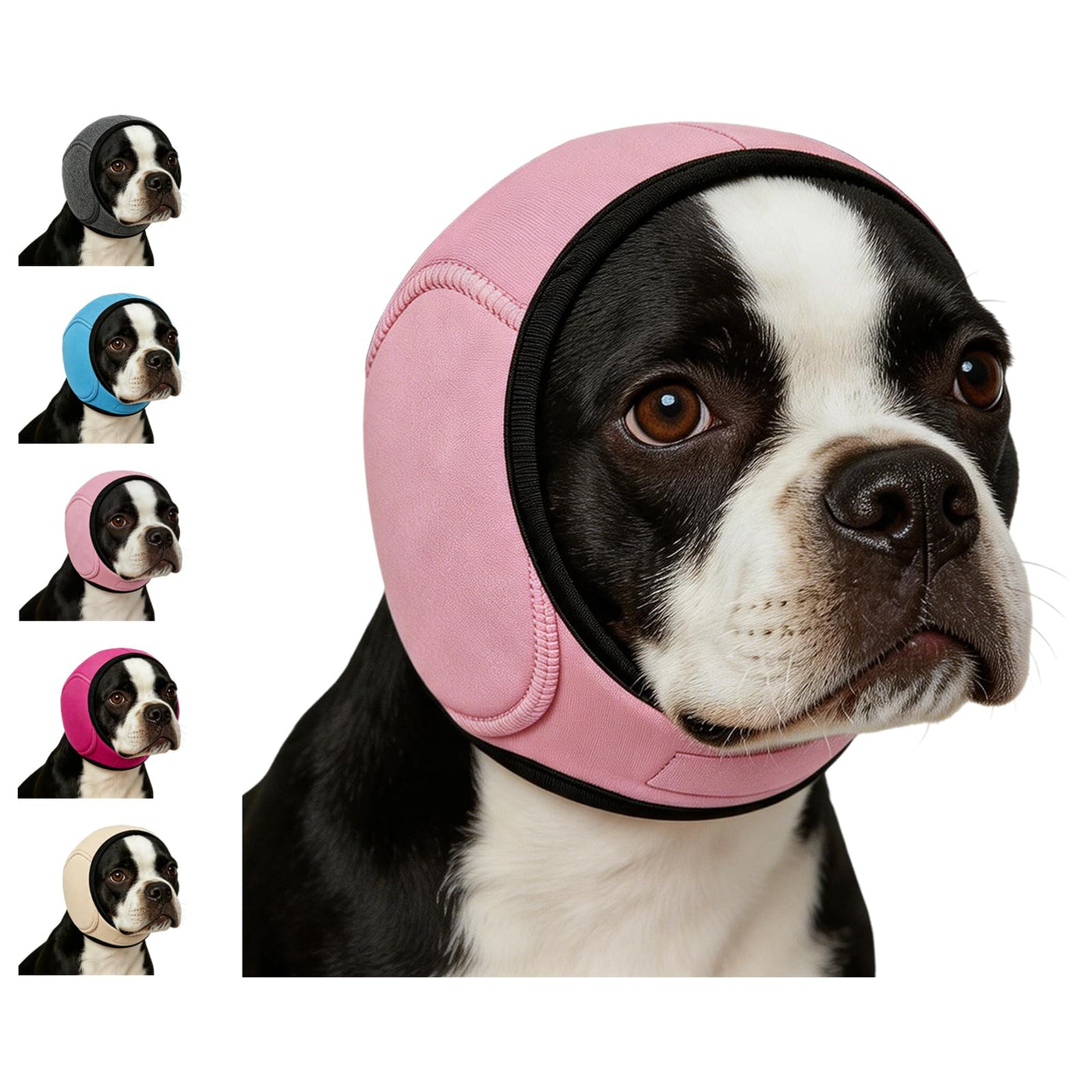 Dog Calming Hoodie with Noise Cancelling Ear Wrap – Anxiety Relief for Thunder Fireworks Grooming Bathing Small Medium Large