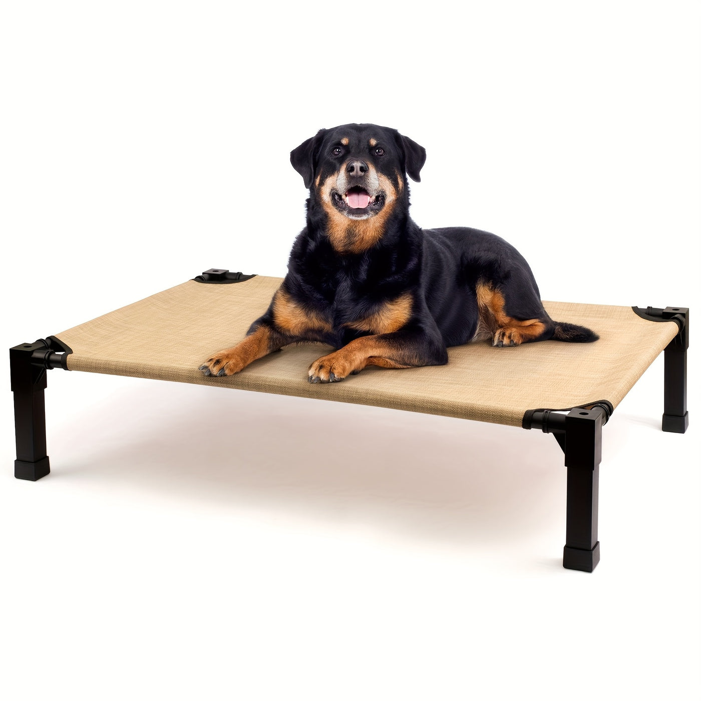 Cooling Elevated Dog Bed – Raised Dog Cot with Washable Breathable Mesh, Metal Frame & No-Slip Feet for Indoor & Outdoor Use