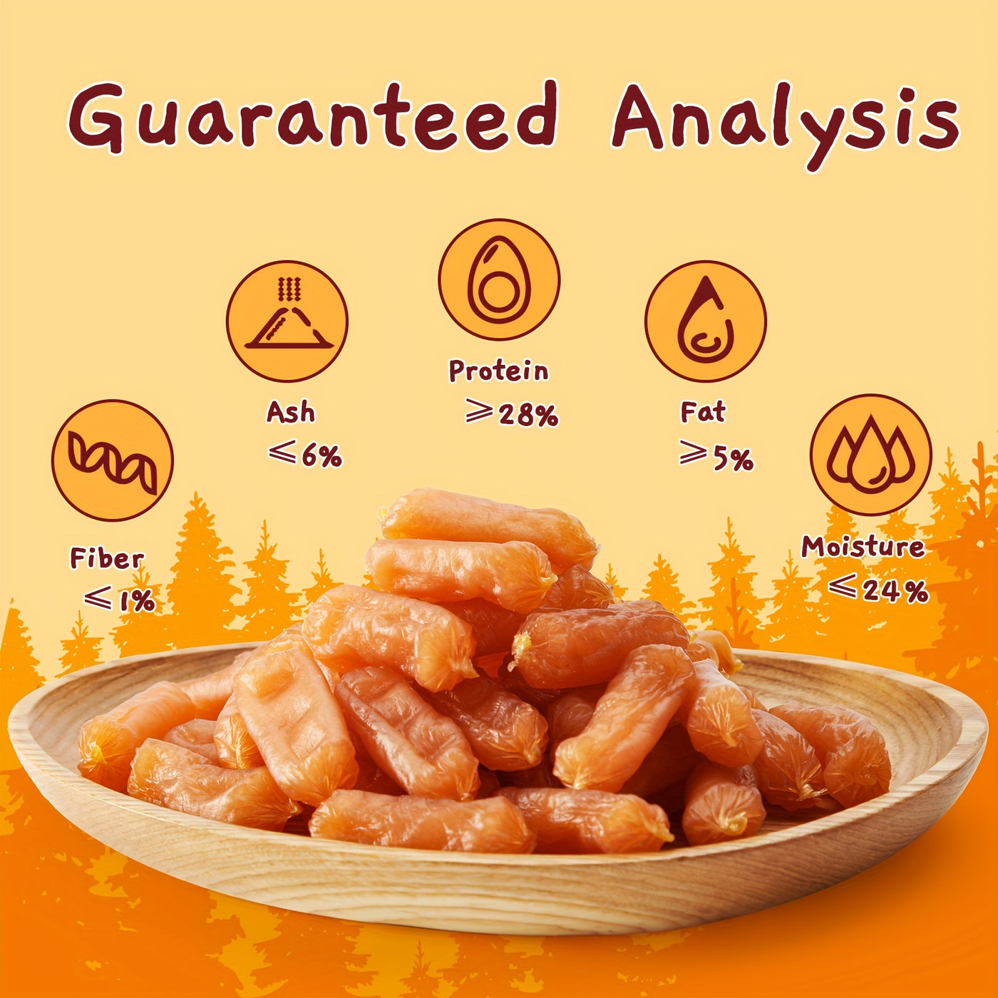 Chicken Jerky Sausage Dog Treats Slow Roasted Chewy Training Snack High-Protein Natural Reward for Medium Large Dogs 21oz 31oz