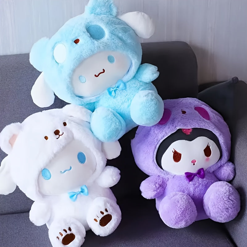 Sanrio Kuromi & Cinnamoroll Plush Dog Toy – Soft Stuffed Animal Chew Toy for Dogs, Cute Character Pet Toy No Battery Required, Purple Blue White Styles
