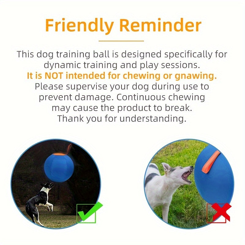 Dog Ball Toy for Small & Medium Dogs – Chew-Resistant Fetch & Training Ball, Independent Play, Shiba Inu Corgi Bulldog Golden Retriever, Blue or Orange