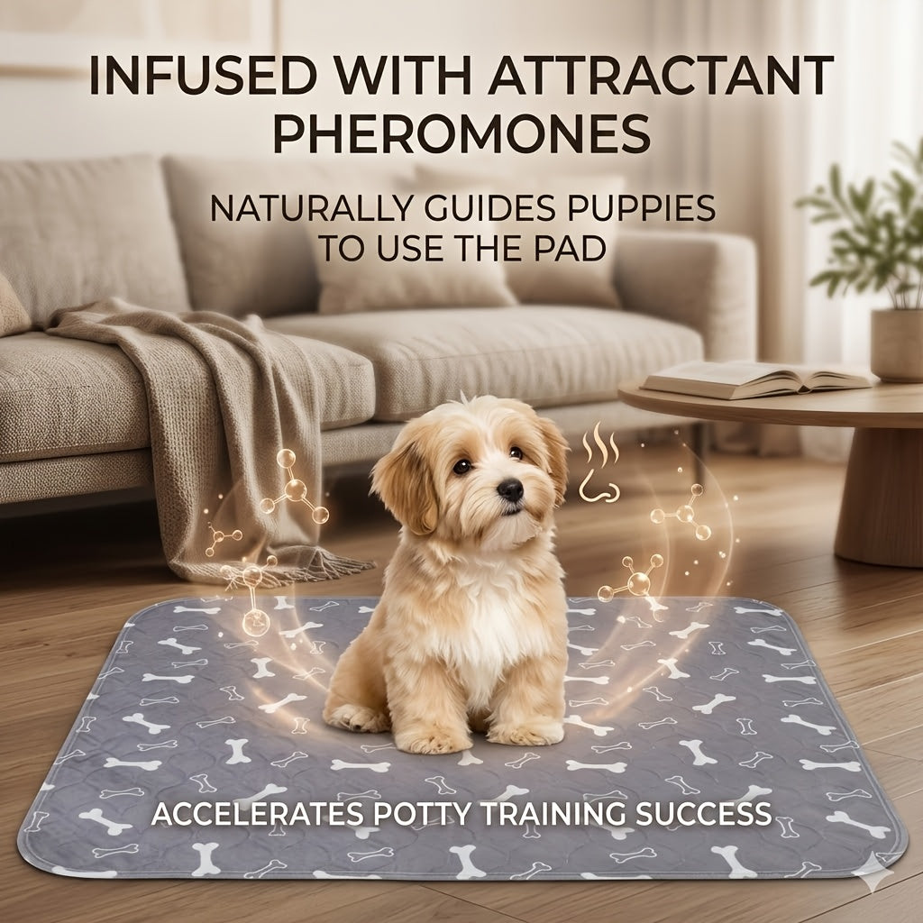 Washable Dog Pee Pads 4-Layer Super Absorbent Leak-Proof Odor Control Reusable Puppy Training Pads Non-Slip Multi-Size