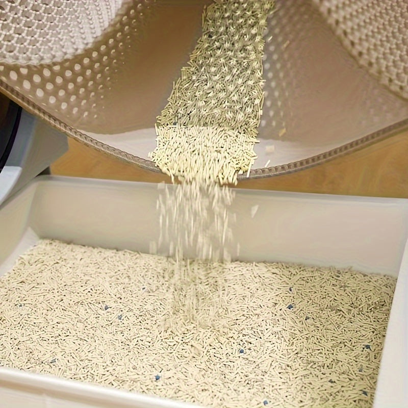 Honeycomb Double-Layer Cat Litter Mat - Urine-Proof Waterproof Washable Litter Trapping Mat for Indoor Cats, Non-Slip Cat Litter Box Mat Reduces Scatter & Mess, 60x90cm Dark Gray