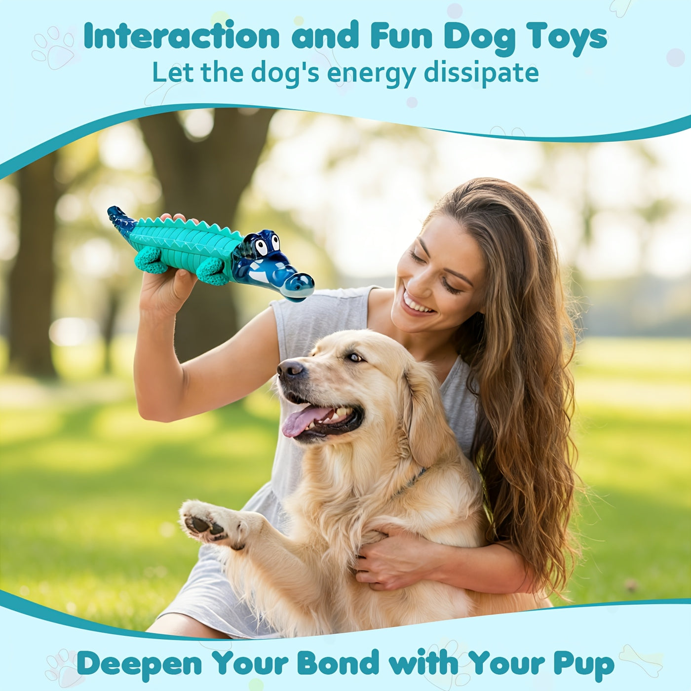 Indestructible Dog Chew Toy for Aggressive Chewers – Crocodile Shape Milk Flavor, Dental Cleaning, Large Medium Dogs 20-100 lbs, Durable Tough Chew