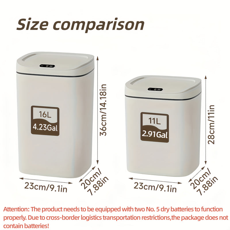 Smart Pet Trash Can Motion Sensor Touchless Odor-Blocking Sealing Lid 4.23 Gal Easy Clean for Pet Owners