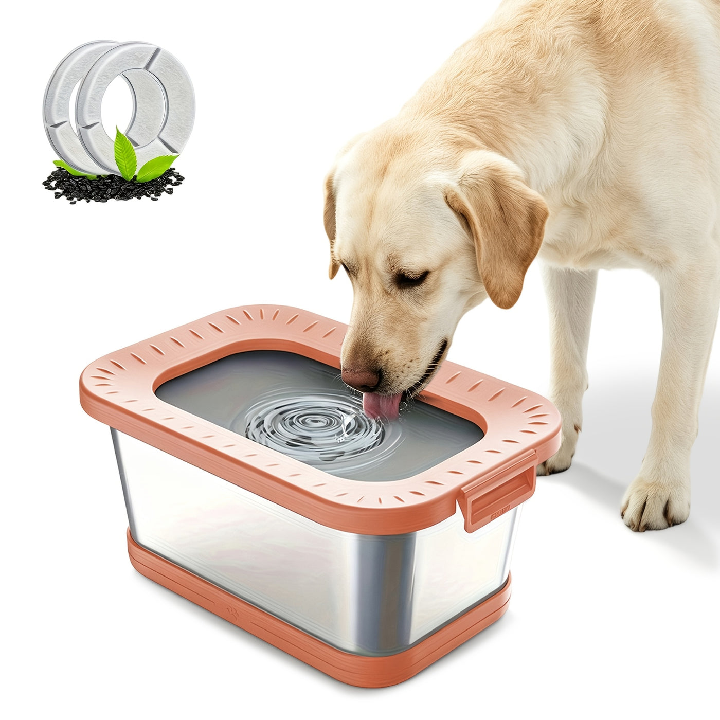 Stainless Steel Dog Water Bowl 7L Large Capacity Anti-Spill Slow Feeder - No Splash Heavy Duty Pet Bowl Indoor Outdoor