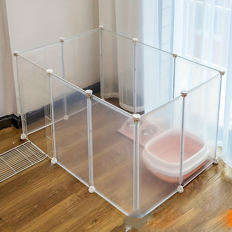 Modular Indoor Pet Playpen with Door for Cats Dogs Rabbits – Foldable Exercise Fence Pen, 10/12/16 Panel Options, Easy Assembly