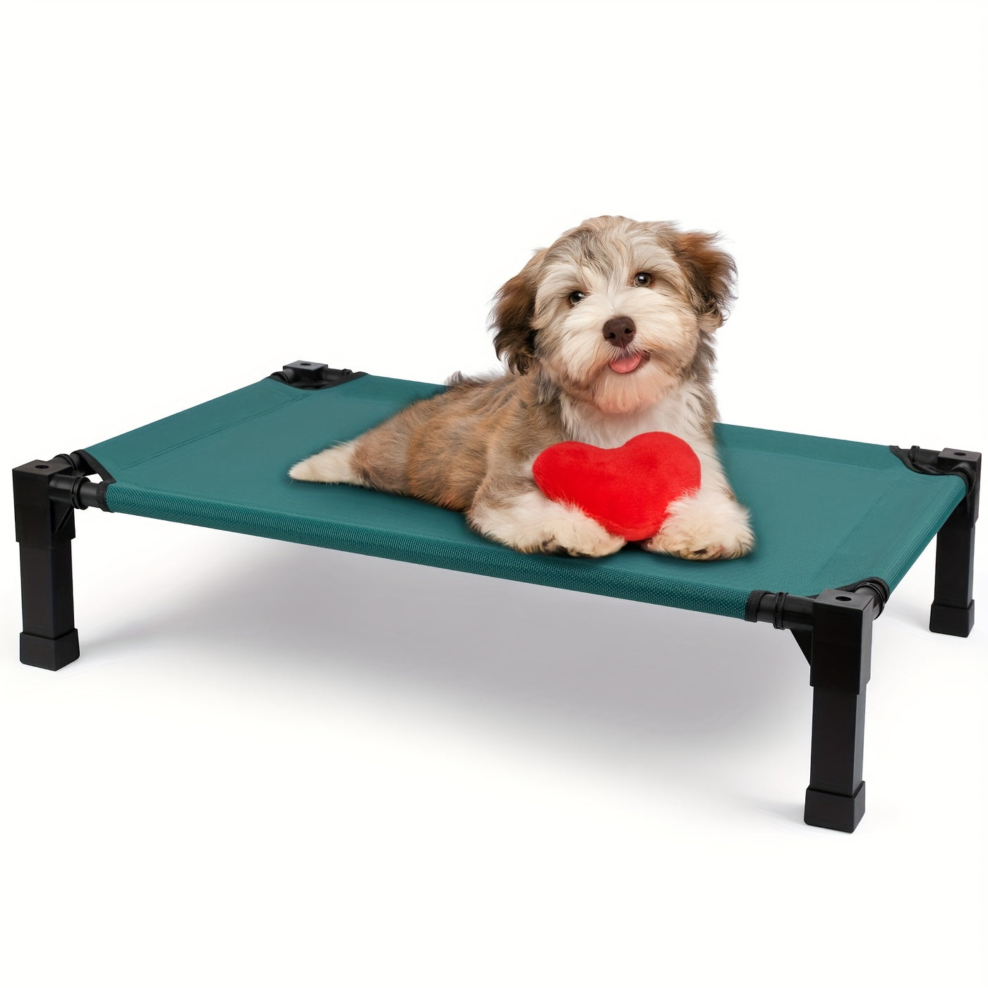 Cooling Elevated Dog Bed – Raised Dog Cot with Washable Breathable Mesh, Metal Frame & No-Slip Feet for Indoor & Outdoor Use