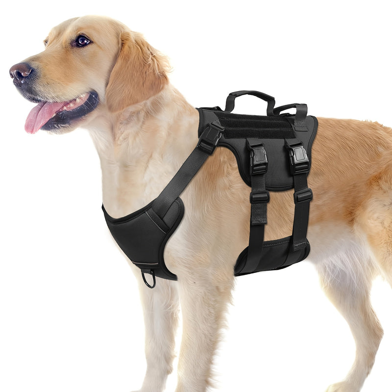 No-Pull Dog Harness Escape Proof Soft Padded Full Body Vest with Lift Handle & Leash Clip – Reflective Adjustable Pet Harness for Large Dogs Walking Hiking Training