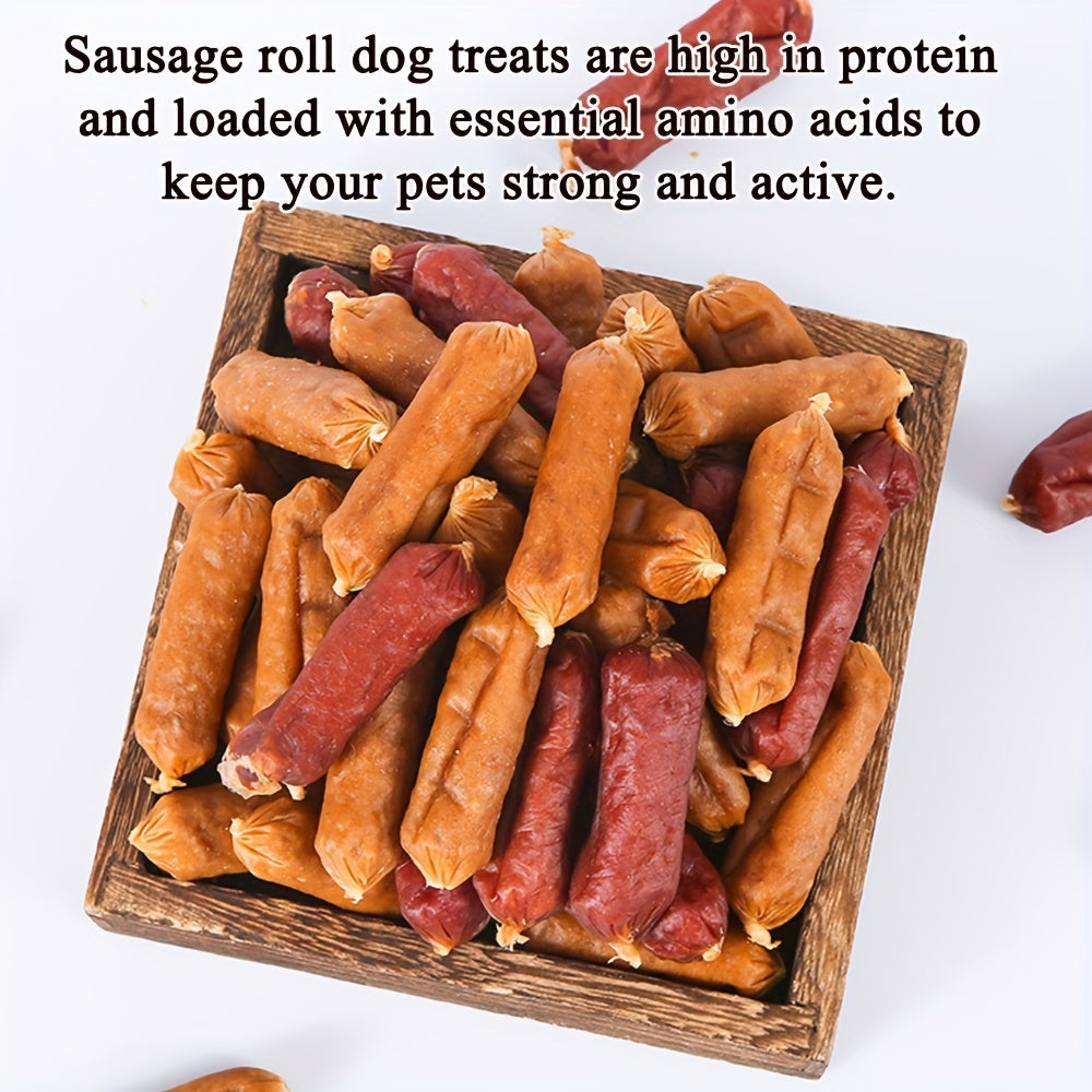Soft Chew Dog Sausage Treats – Chicken & Duck High Protein Training Rewards for Small Medium Large Dogs, Made with Fresh Meat, 7oz / 1.8lbs / 14oz / 2.7lbs