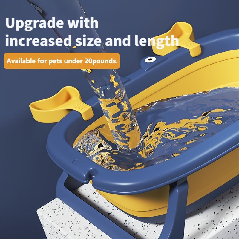 Collapsible Portable Pet Bath Tub Crab Shape – Foldable Dog Cat Bathtub for Small Dogs Up to 20 lbs, Easy to Clean, Travel & Home Use, 4 Color Options