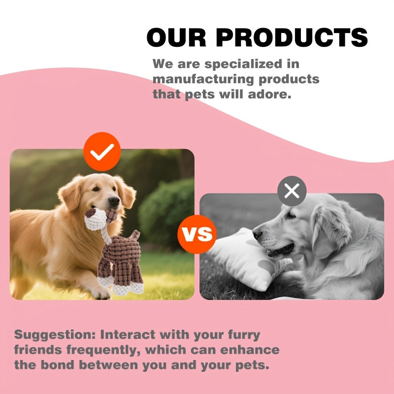 6-Piece Squeaky Plush Dog Toy Set – Cute Animal Shape Chew Toys for Small & Medium Dogs, Interactive Teething & Teeth Cleaning Toys, Anxiety Relief Pet Toy Bundle