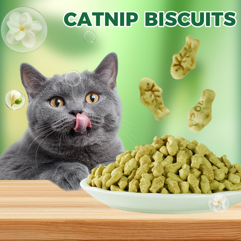Fish-Shaped Cat Treats Grain-Free Hairball Control Cleans Teeth Boosts Energy Natural Ingredients Cat Snack 150g 5.29oz