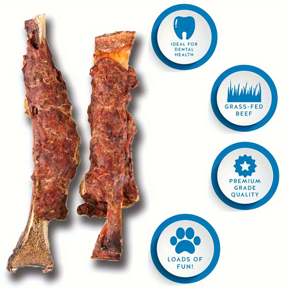 Beef Rib Dog Chews – Long-Lasting Natural Dental Chew Treats, Rich in Calcium, No Artificial Additives, for Small Medium Large Dogs, 2 / 4 / 6 / 10 Pack