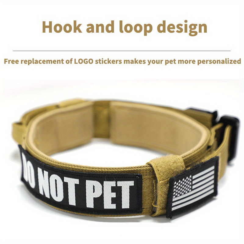 Heavy Duty Tactical Dog Collar with Handle & Quick-Release Metal Buckle - Wide Nylon Collar for Medium & Large Dogs, M/L/XL, Training Outdoor Agility Search Rescue
