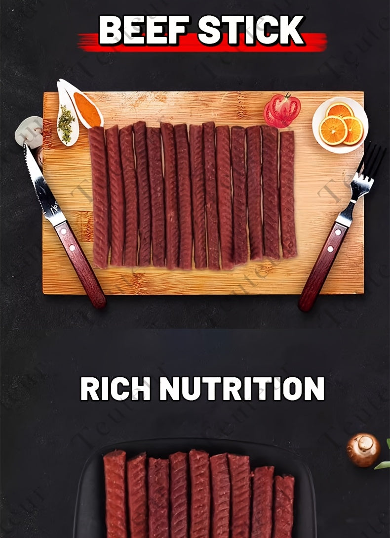 Beef Stick Dog Treats – Wind-Dried Beef, Beef Tendon Sticks & Beef Blocks, High Protein Grain-Free Long-Lasting Chews for Puppies & Adult Dogs, All Breeds, 5oz