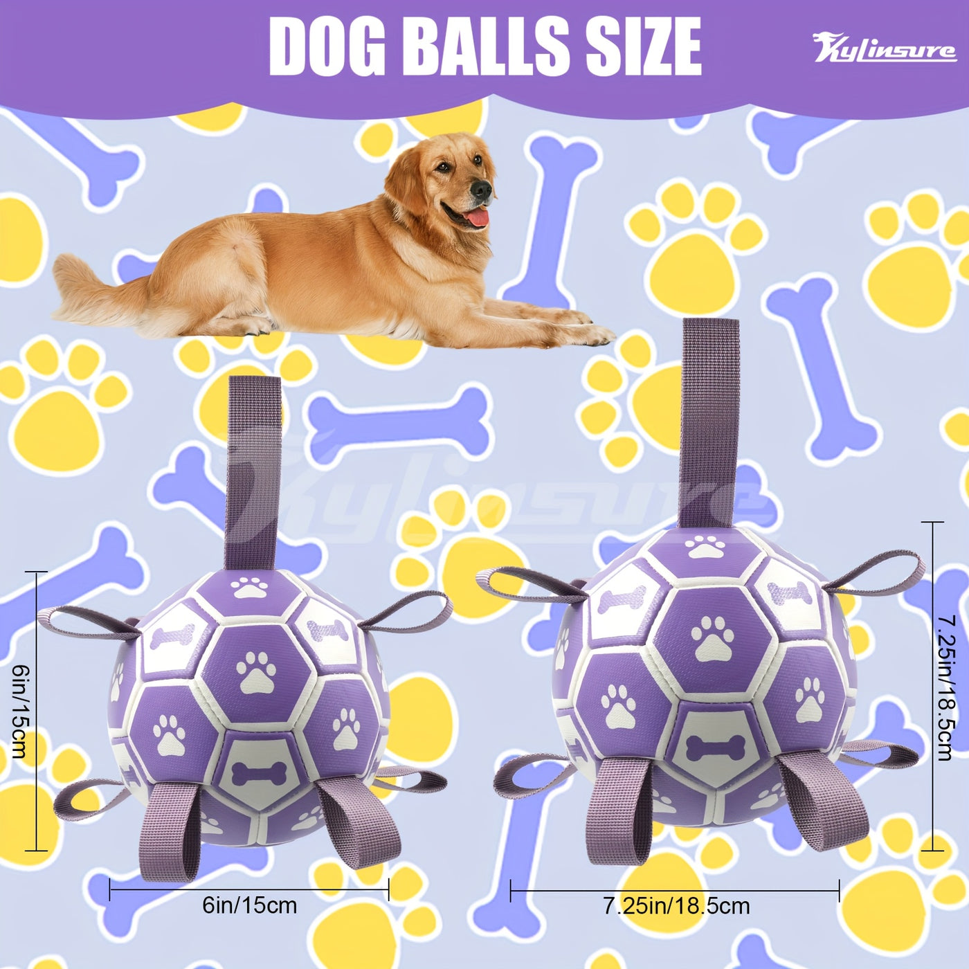 Natural Rubber Football Dog Chew Toy with Straps & Pump – Durable Interactive Fetch Ball for Teeth Cleaning, Training & Play for Small Medium Large Dogs