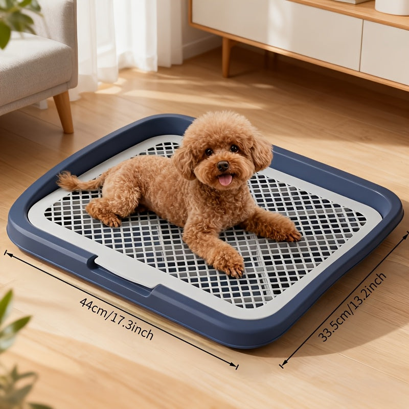 Dog Potty Tray with Removable Grating Leak-Proof Indoor Dog Toilet Pee Pad Holder for Puppy Training Apartments Small Dogs Washable Reusable