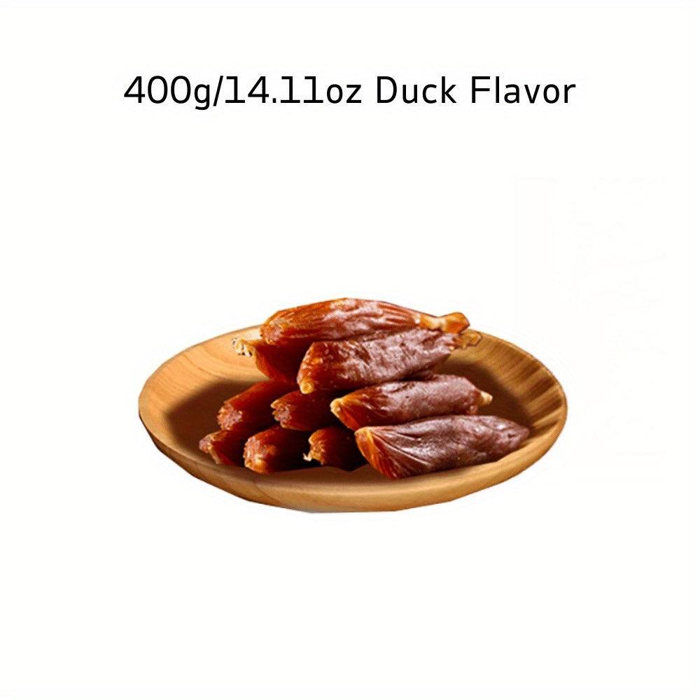 Duck Sausage Dog Treats High-Protein Low-Fat Long Lasting Easily Digestible Natural Dog Chews Training Reward for Small Medium Large Dogs 200g 600g