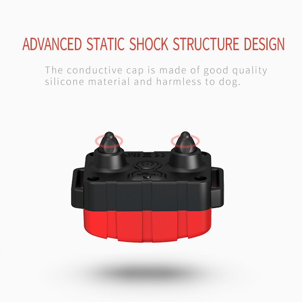 2600 FT Remote Dog Training Collar with Shock & Bark Control - Rechargeable E-Collar for Dog Behavior Correction, Sonic Deterrent Training Mode, Red/Black/Orange