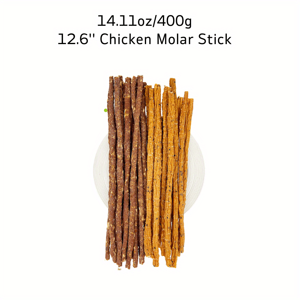 Dog Molar Stick Chews – Natural Chicken & Duck Long-Lasting Dog Treats, High Protein Low Fat, Dental Health Chews for Small Medium Large Dogs, 7oz / 14oz