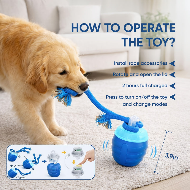 Smart Interactive Dog Toy Ball 2026 Upgraded Edition for Small Medium Large Dogs - Boosts Intelligence & Exercise Indoor Outdoor Hardwood Floor & Carpet Play with Bonus Spare Part