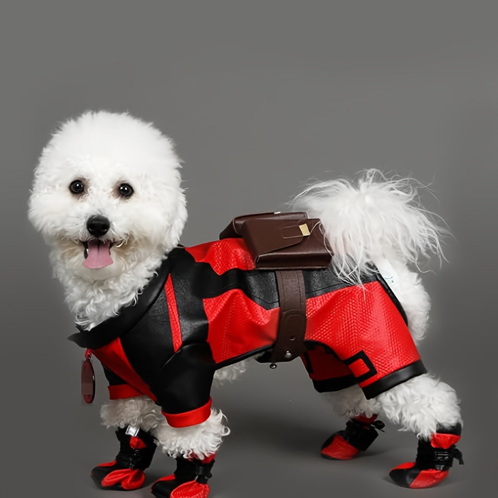 Dog Superhero Costume Full Set – Superdog Cape & Outfit for Small Medium Large Dogs, Christmas Halloween Pet Costume