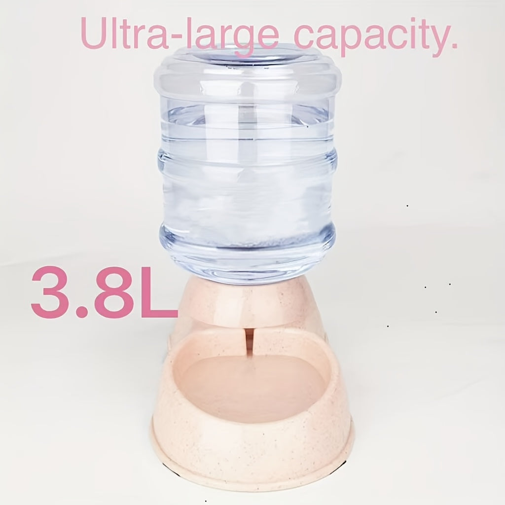 Gravity Pet Feeder & Water Dispenser 1 Gallon – No Battery Automatic Dog Cat Food Bowl Station, Durable BPA-Free PP, Small Medium Pets