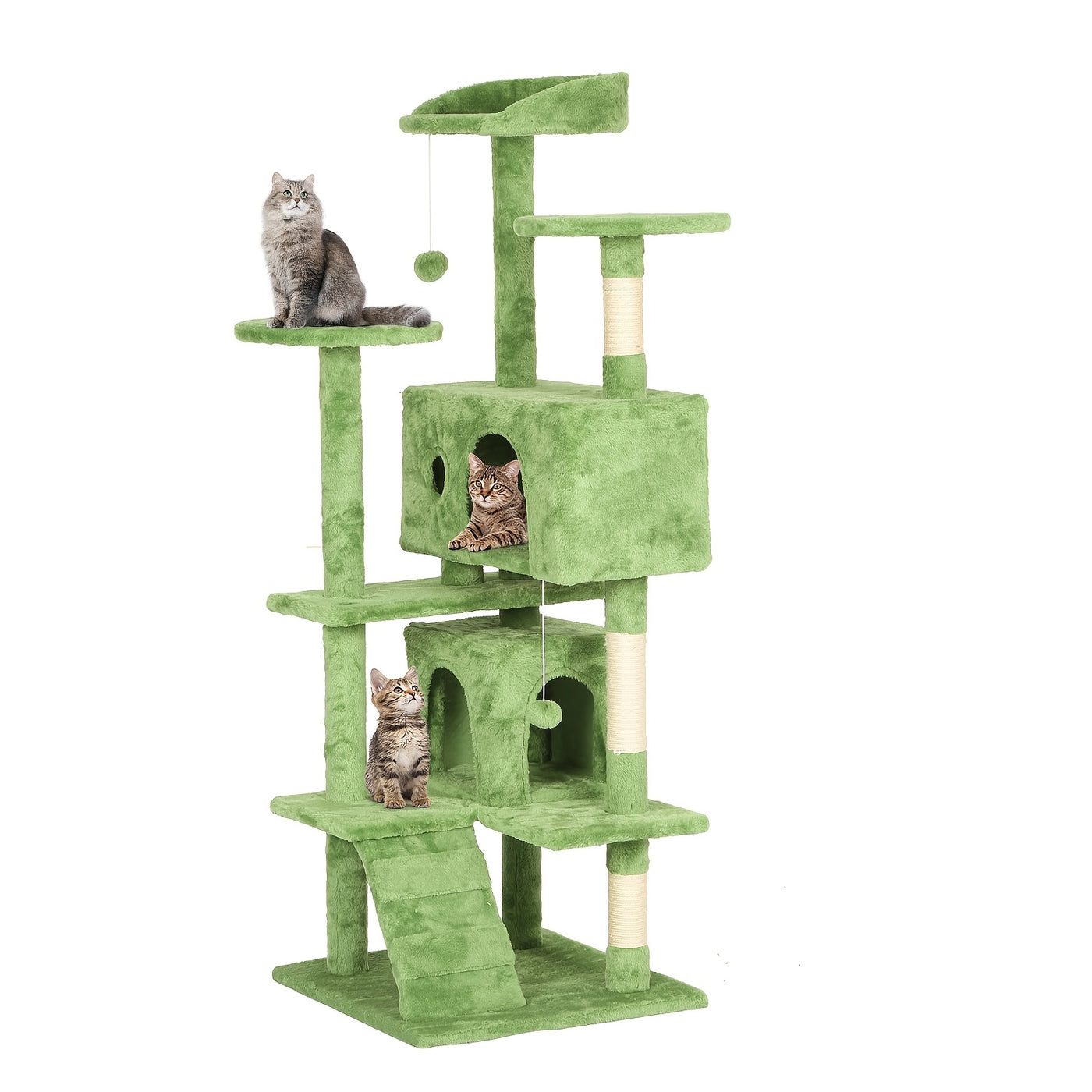 Multi-Level Cat Tree Tower with Scratching Post & Cat House - Indoor Cat Activity Center 22/54/60/70 Inch, Cat Climbing Tower for Kittens & Adult Cats, Easy Assembly