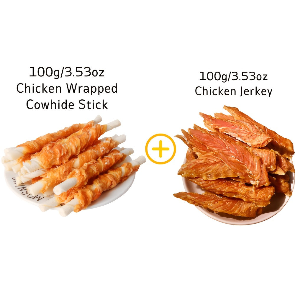 Dried Chicken Dog Treats – Natural High Protein Easy-Digest Long-Lasting Training Reward Snack for Small Medium Large Dogs, 500g / 1.1LB