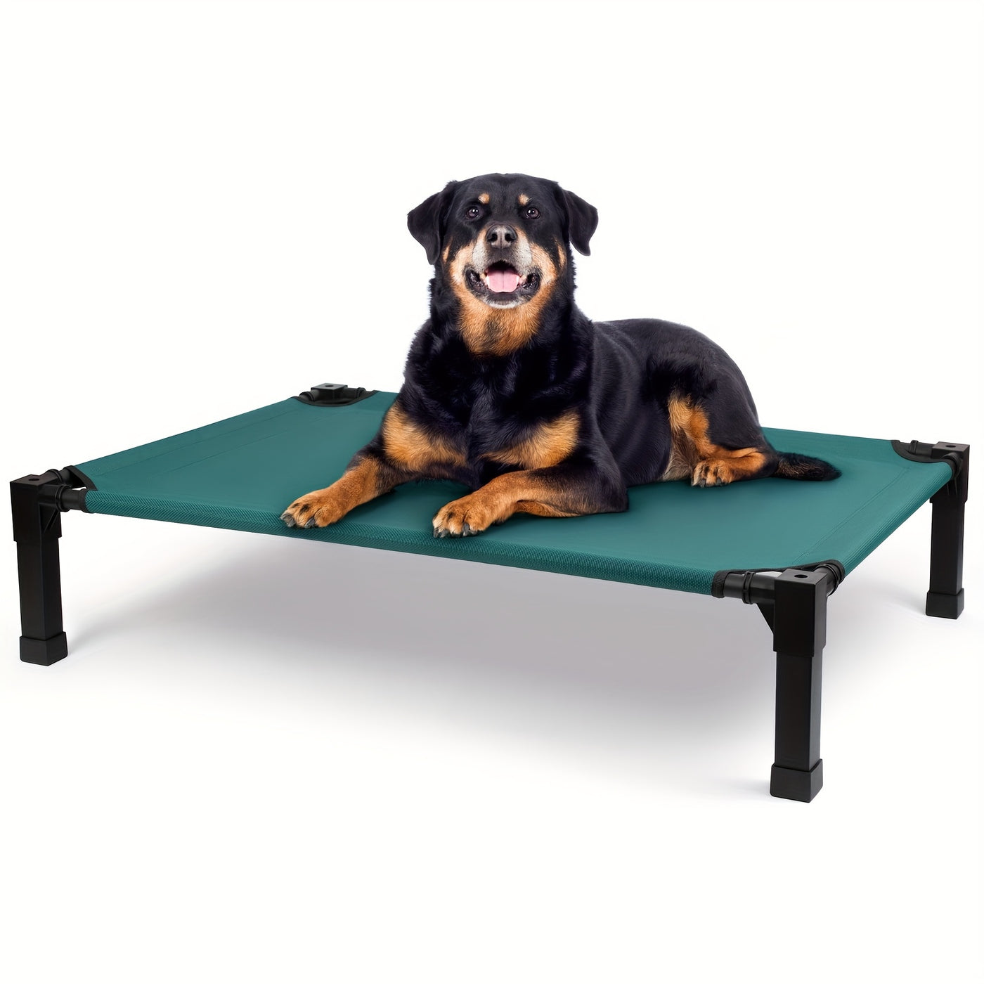 Cooling Elevated Dog Bed – Raised Dog Cot with Washable Breathable Mesh, Metal Frame & No-Slip Feet for Indoor & Outdoor Use