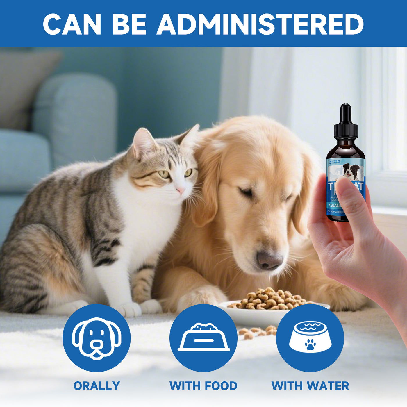Respiratory Health Supplement for Dogs & Cats – Natural Marshmallow Root & Mullein Formula, Supports Lung & Airway Health, All Breeds, 2fl.oz