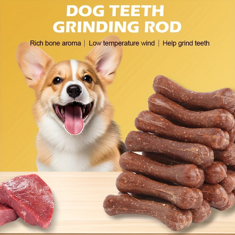 Dog Chew Bones 20pcs for Small Medium Large Dogs – Calcium Enriched Dental Sticks Teeth Cleaning Bite-Resistant Puppy Adult Treats