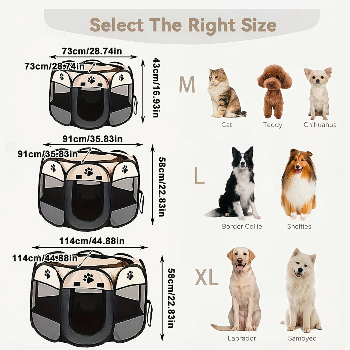 Foldable Octagonal Pet Enclosure Tent – Oxford Scratch-Resistant Dog & Cat Kennel, Playpen & Maternity Room for Indoor Use