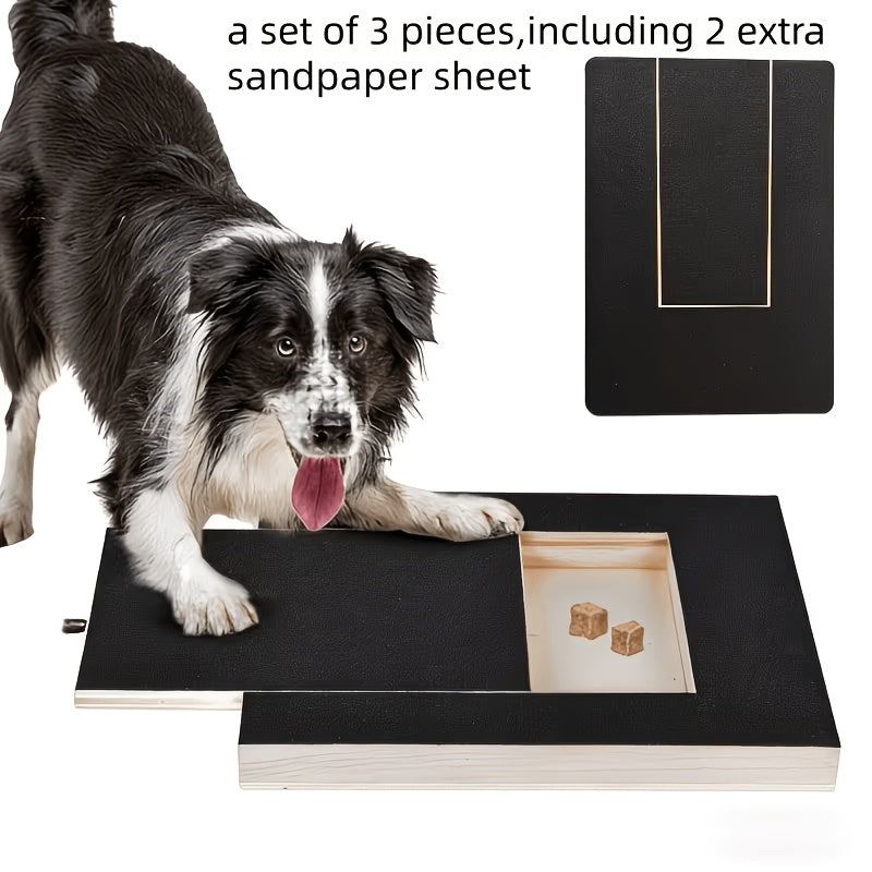 Dog Nail Scratch Pad Foldable Adjustable 3 Angles (45–65°) – Dog Nail File Scratch Board with 2 Sandpaper Sheets, Stress-Free Alternative to Dog Nail Clippers