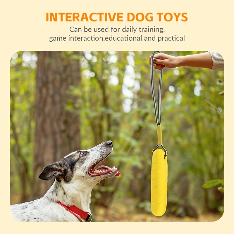 Floating Dog Toy with Rope – Water-Resistant Durable Chew & Fetch Toy for Pool, Beach & Outdoor Summer Fun, All Breeds, Orange Yellow Peach