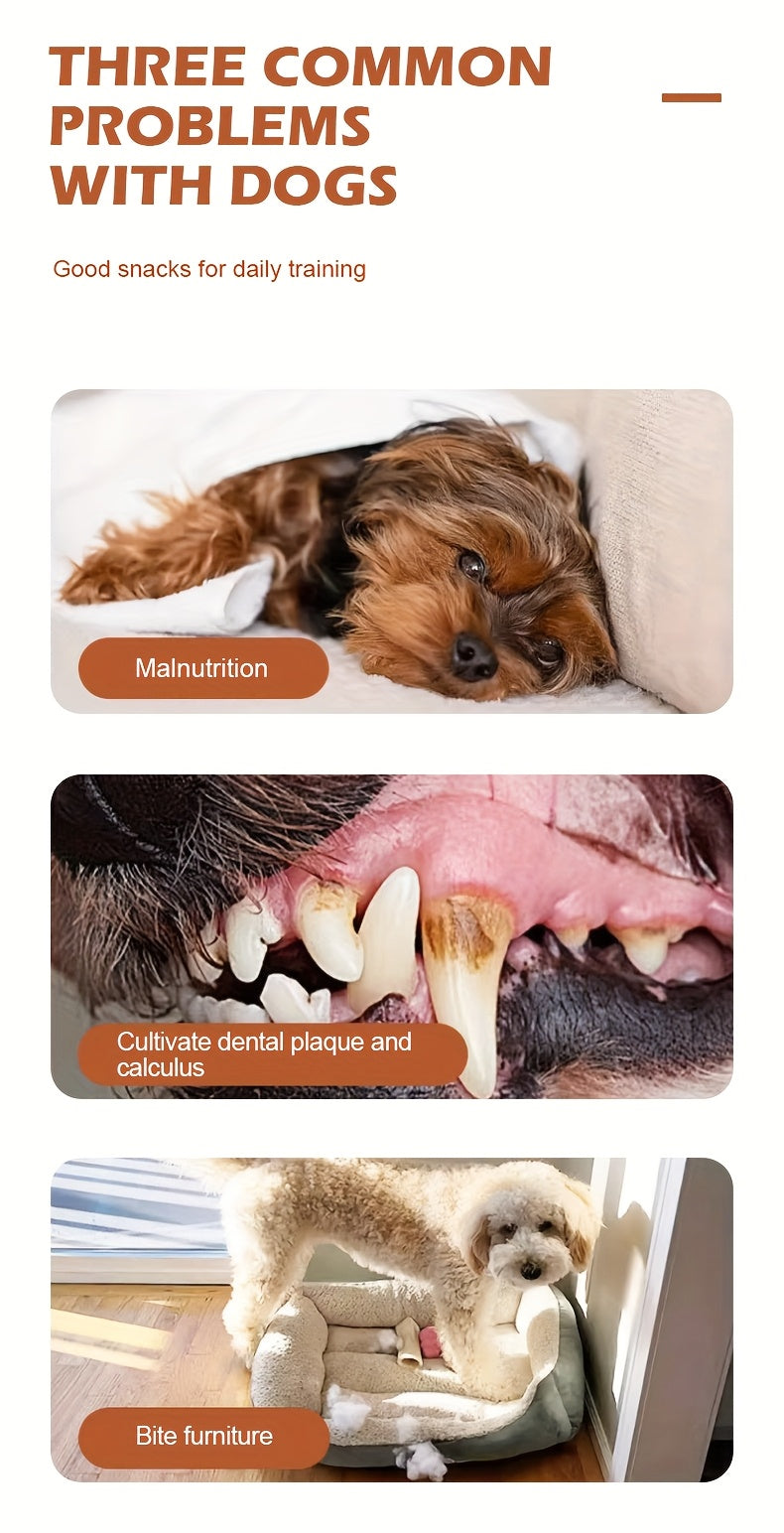 Dog Chew Bones 20pcs for Small Medium Large Dogs – Calcium Enriched Dental Sticks Teeth Cleaning Bite-Resistant Puppy Adult Treats