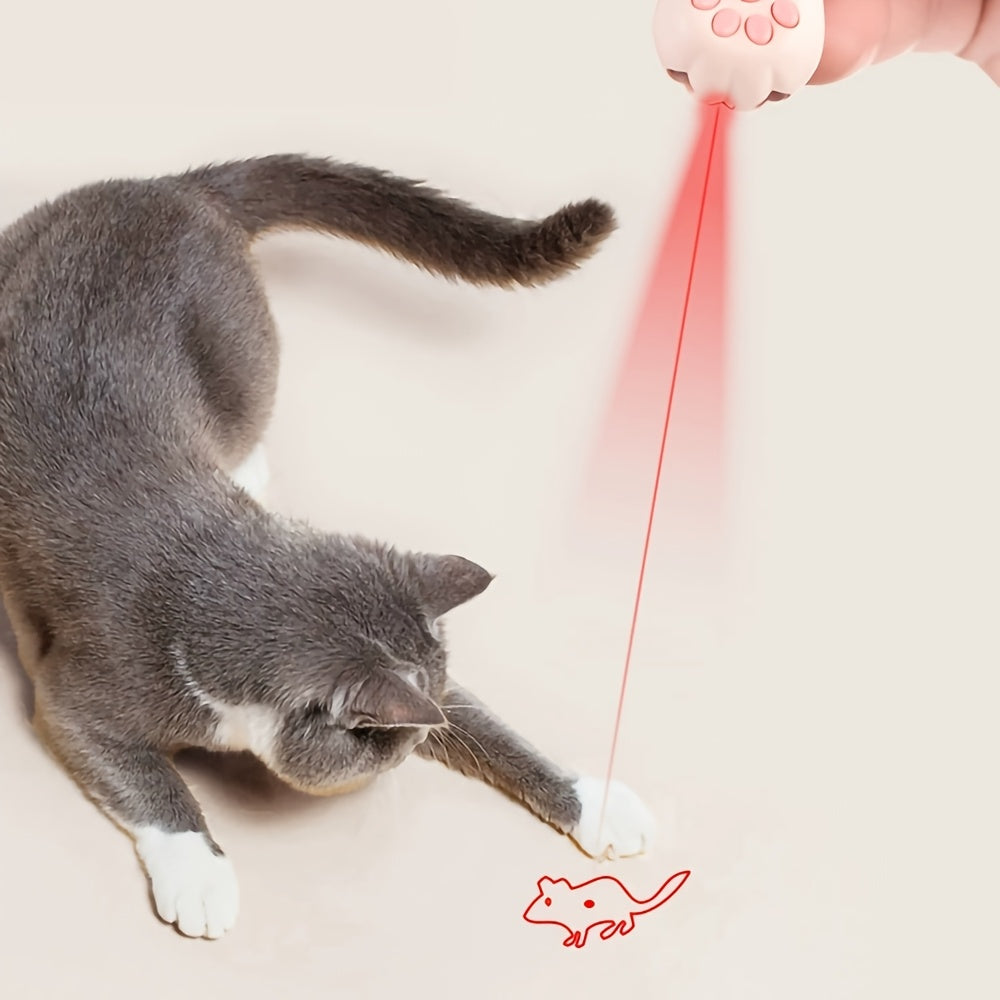Interactive Cat Toy USB Rechargeable – 7-in-1 Teaser Wand with 7 Play Modes, Bonus Mouse Toy, Exercise & Enrichment for Indoor Cats and Dogs, Pink & Blue