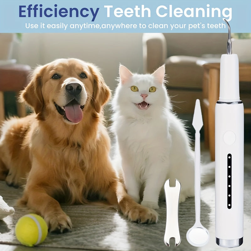 Electric Pet Toothbrush USB Rechargeable for Cats and Dogs – Sonic & Manual Modes Plaque Tartar Removal Oral Care Kit