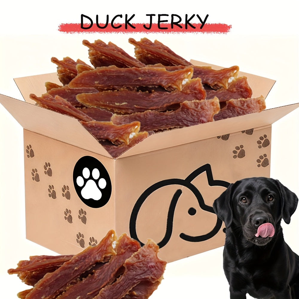 Duck Jerky Dog Treats – Chewy Natural Duck Snacks for Training & Daily Rewards, High Protein Meat Treats for Puppies & Adult Dogs, Small Medium Large Breeds, 4oz / 7oz / 1.5lb