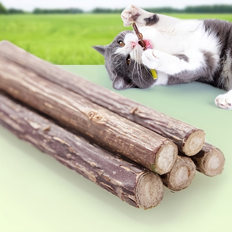 Cat Chew Sticks 25pcs – Interactive Dental Teething Toys for Cats, Teeth Cleaning & Grinding Sticks, 5pcs Per Bag, Promotes Oral Health Through Play