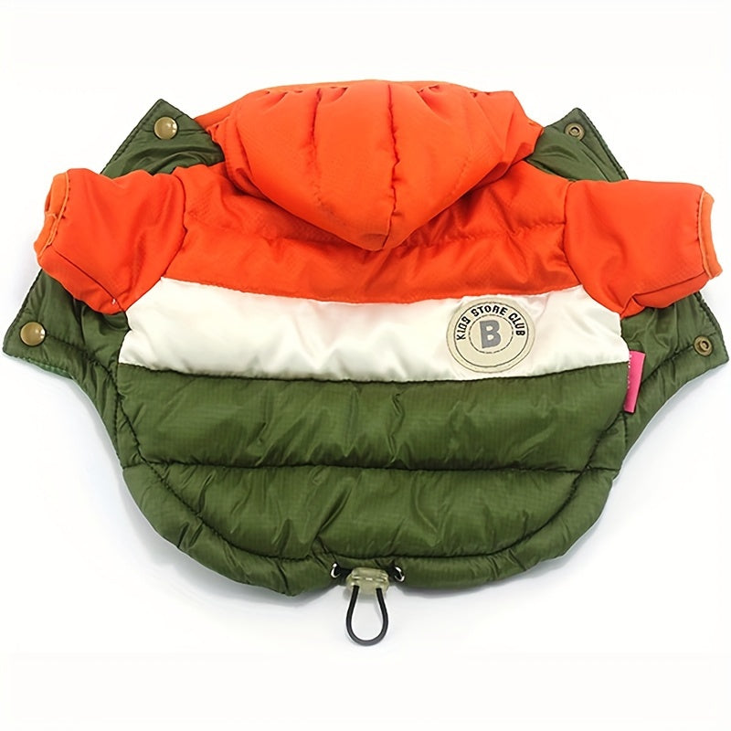 Dog Winter Coat Puppy Puffer Jacket – Windproof Warm Padded Hoodie Vest for Small Dogs, Lightweight Snow Coat for Chihuahua, Poodle & Yorkshire, Cute Outdoor Dog Apparel