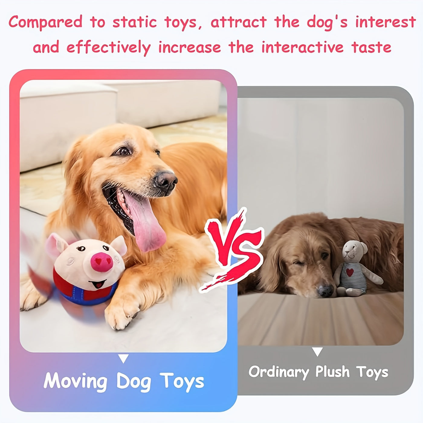 Smart Bouncing Dog Toy Ball with Recording & Music Mode – Rechargeable USB, Washable Animal Character, Squeaky for Small Medium Large Dogs