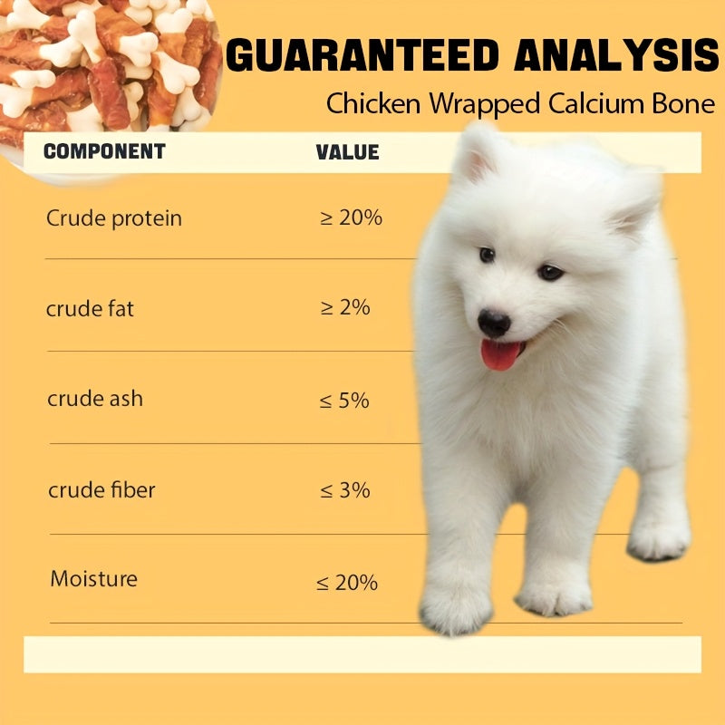 Hypoallergenic Dog Treats – Chicken & Duck Wrapped Bone Biscuits, Grain-Free, High Protein Low Fat, Easy-Digest Biscuit Core for Small Medium Large Dogs