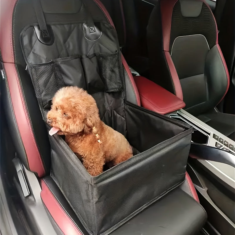 Dog Car Seat Mat for Front Passenger Seat – Dirt-Resistant Scratch-Proof Polyester Pet Travel Mat, Washable Car Seat Cover Protector for Dogs in Cars, SUVs & Trucks