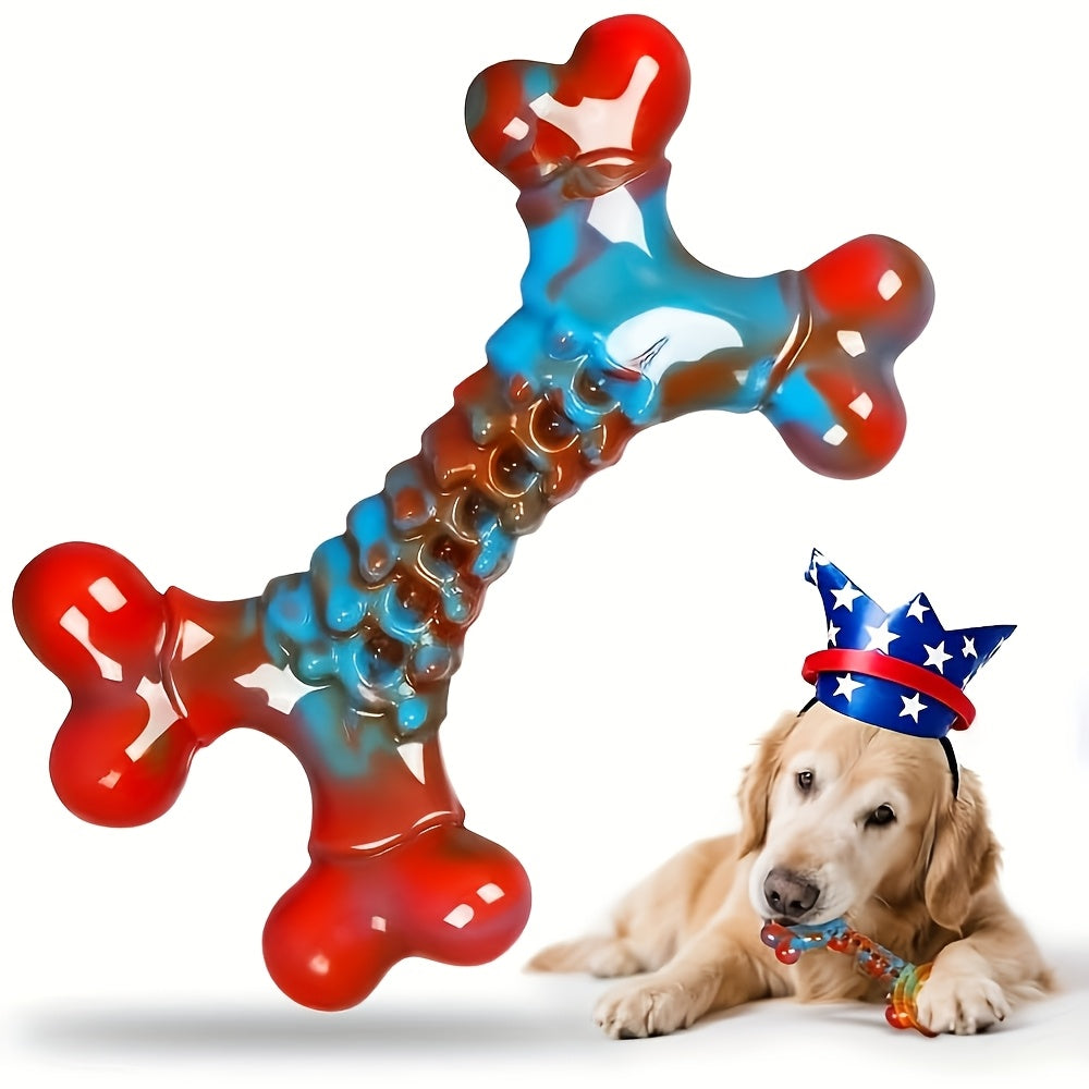 Indestructible Dog Chew Toy for Aggressive Chewers Large Breed – Durable Nylon Tough Dog Toys to Keep Dogs Busy, Teething & Heavy Chewer Safe, Red