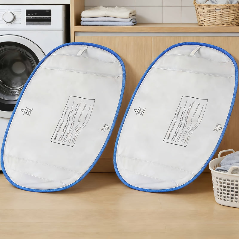 Cat Litter Box Liner Replacement 2-Pack – Leakproof Oval Refillable Liners for Semi-Open Self-Cleaning & Auto Cat Litter Boxes, White with Blue Trim