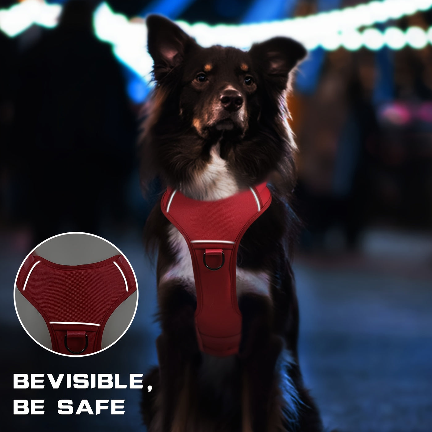 No-Pull Dog Harness Escape Proof Soft Padded Full Body Vest with Lift Handle & Leash Clip – Reflective Adjustable Pet Harness for Large Dogs Walking Hiking Training