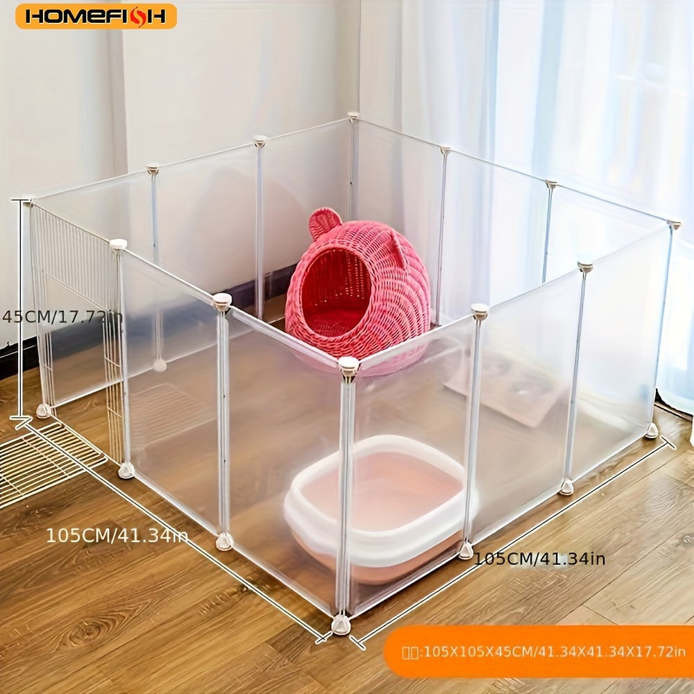 Modular Indoor Pet Playpen with Door for Cats Dogs Rabbits – Foldable Exercise Fence Pen, 10/12/16 Panel Options, Easy Assembly