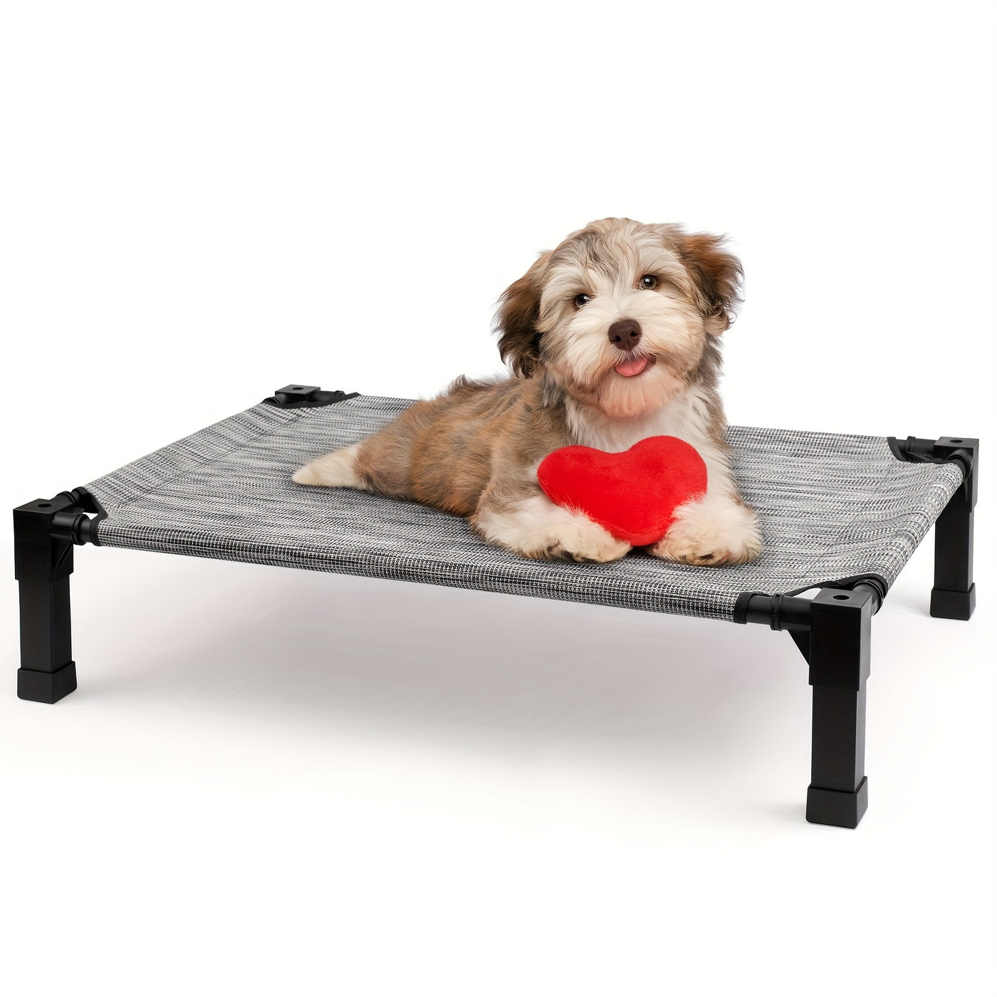 Cooling Elevated Dog Bed – Raised Dog Cot with Washable Breathable Mesh, Metal Frame & No-Slip Feet for Indoor & Outdoor Use